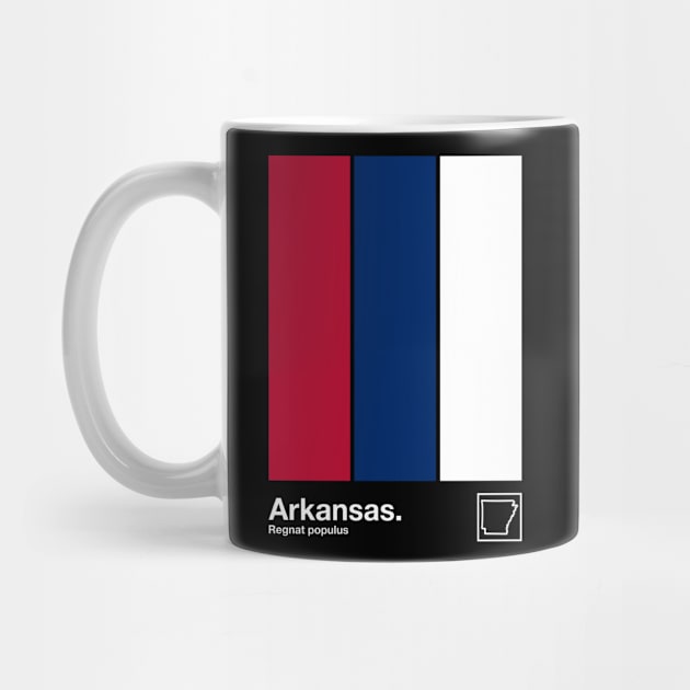 Arkansas State Flag  // Original Minimalist Artwork Poster Design by DankFutura